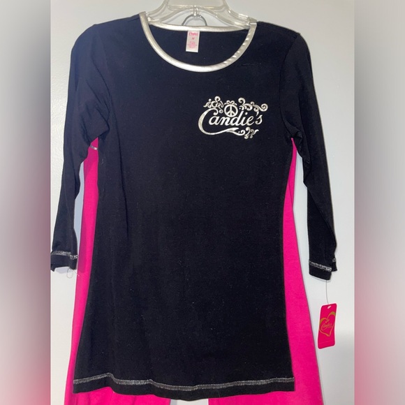💕NWT Candie's Black and Pink Womens Pajamas - Picture 2 of 7